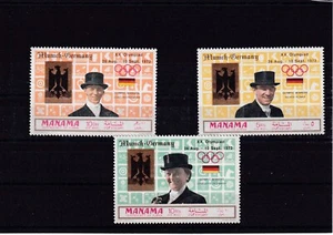 Manama 1969 - Conjunto O/P edición Juegos Olímpicos de Munich - MNH - Imagen 1 de 1