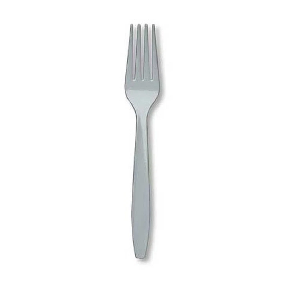 Creative converting Premium 24 Count Plastic forks Silver heavy duty - Image 1 of 1