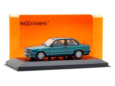 1/43 BMW Serie 3 E30 2 puertas Verde Metálico Minichamps Maxichamps Modelo Diecast Nuevo Foto 1 de 4