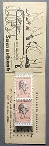 Turkey 1967 100 k Stamp Pane Complete Booklet Scott #1756b - Picture 1 of 3