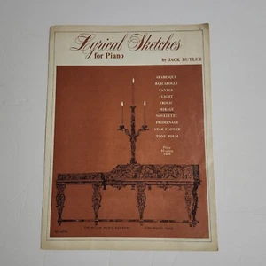 LEER Bocetos Líricos para Piano Jack Butler Partituras TIENE ESCRITURA - Derecha - Imagen 1 de 5