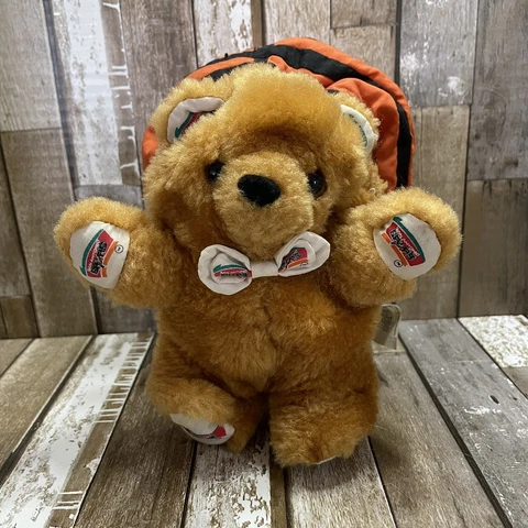Vintage 90’s San Antonio Spurs Reversible Pillow Pal Plush Bear Basketball NBA Cover