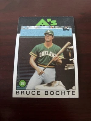 1986 Topps Bruce Bochte Oakland Athletics #378 - Image 1 of 2