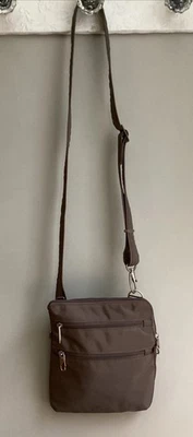 Travelon Slim Zip Anti Theft Crossbody Bag Nutmeg - Image 1 of 4