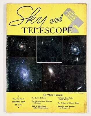 1967 Dec SKY & TELESCOPE Sun's Distance ISAAC NEWTON Variable Stars BINARIES &c Foto 1 de 4
