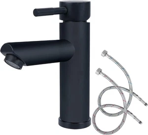 Minnhua Wasserhahn BadWaschtischarmatur Schwarz Badarmatur Waschbecken edelstahl - Bild 1 von 7