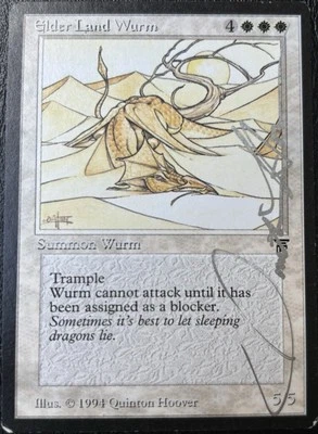 Elder Land Wurm Signed Quinton Hoover Legends LEG MTG - Image 1 of 2