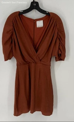 C/Meo Collective Women's Auburn/Rust Half Sleeve Wrap Mini Dress Size S - Image 1 of 4