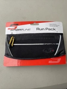 Sportline Running BLACK Waist Pack, Women, Men Hands-Free Reflective Runner NEW - Picture 1 of 4
