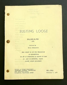 BUSTING LOOSE Orig 1977 TV Script Season 1 Ep 6 "Hell Hath No Fury" Adam Arkin - Picture 1 of 1