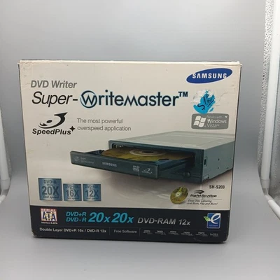 SAMSUNG EIDE DVD Writer Burner Drive DVD-ROM DVD+RDL 20x Writemaster LightScribe - Image 1 of 4