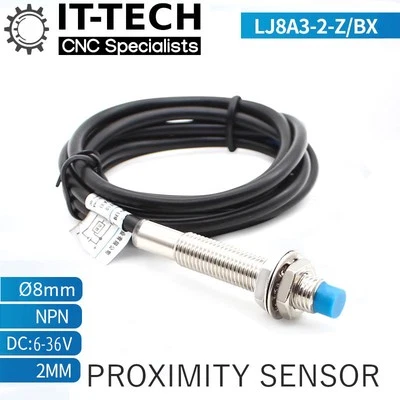 M8 Inductive Proximity Sensor LJ8A3-2-Z/BX Metal Detecting NPN NO 3 Wire 6-36VDC - Image 1 of 2