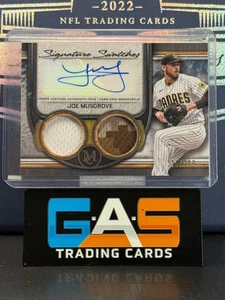 2023 Topps Museum Collection Joe Musgrove Signature Swatch Dual Relic Auto /299 - Picture 1 of 2