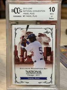 Yasiel Puig 2013 Leaf National Convention #NYP3 Beckett Graded 10 Low Pop - Picture 1 of 2