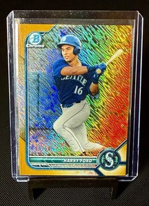 2022 Bowman Chrome Harry Ford Gold Shimmer Refractor /50 - Picture 1 of 2