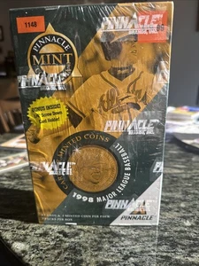 Carte monete sigillate Pinnacle 1998 come nuove collezione Baseball Factory 7 confezioni - Foto 1 di 5