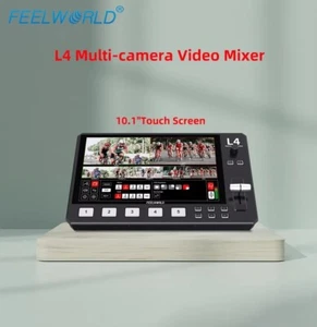 Feelworld L4 5 Channel HD Video Switcher 10.1" Touch SDI/HDMI Multi-Format Mixer - Picture 1 of 8