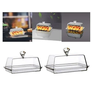 weddingfavor2016 Clear Butter Dish Storage Box with Lid Butter Holder Butter - Picture 1 of 7