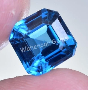 Natural Blue Zircon 4.65 Ct Emerald Stunning Certified Cambodian Gemstone - Picture 1 of 7