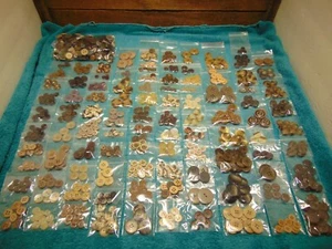 Locker Find, Vintage & New Buttons All Types Sizes All Shades of Brown 300+ - Picture 1 of 10