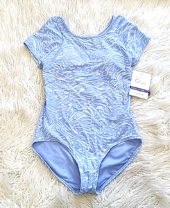 Athleta Girl Short Sleeve One Piece Swim Suit Blue Nina Animal Print Size XXL/16 - Picture 1 of 9