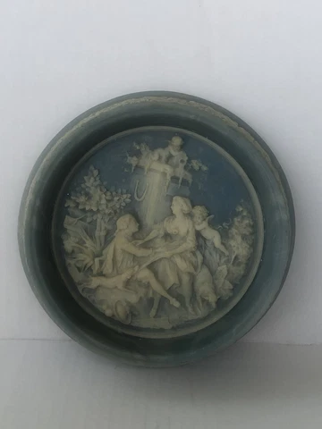 Genuine Incolay Stone Queen Marie Antoinette  Scene Wall Plaque Handcrafted USA Cover