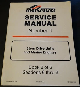 1986 MERCRUISER #1 BOOK 2 STERN DRIVE & MARINE ENGINES SERVICE MANUAL (398) - Picture 1 of 1