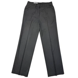 JIL SANDER Charcoal Gray Wool Flat Front Trousers Pants sz DK 36 US 6 31" - Picture 1 of 8