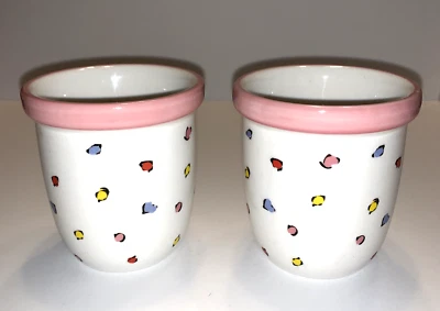 Alco Ice Cream Cups Pink Confetti Dishwasher Microwave Safe Lot of 2 - Image 1 of 4