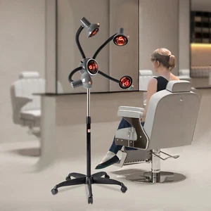 5 Head Infrared Light Heat Therapy Red Lamp Salon Hair Perming Dyeing Styling - Picture 1 of 23