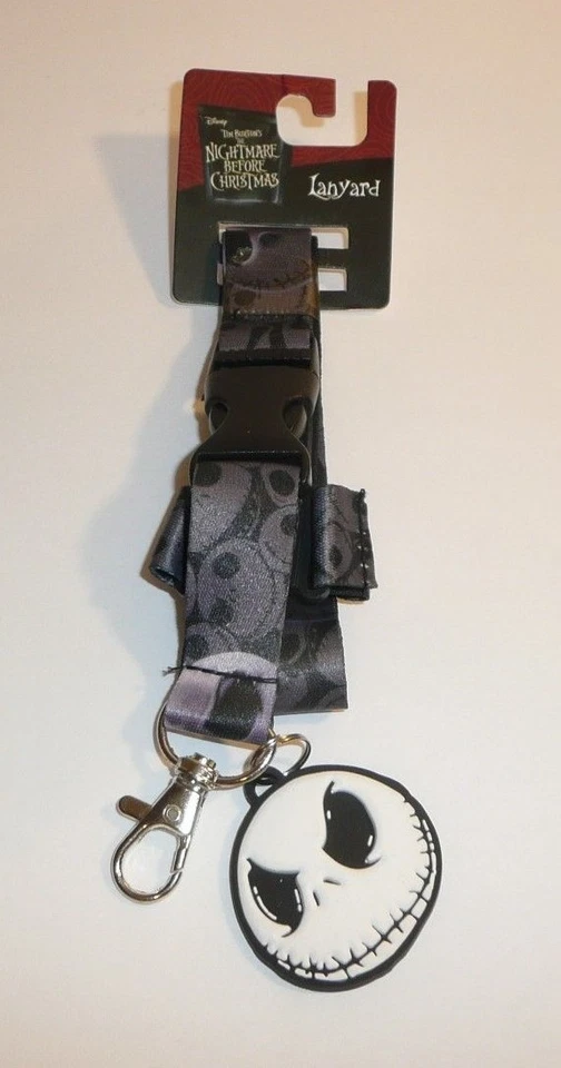 Nightmare Before Christmas Jack Skellington Lanyard Breakaway Pin Collectors