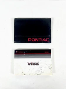 ✅ 2003 03 PONTIAC VIBE OWNERS MANUAL ORIGINAL BOOK OWNER'S GUIDE W/ CASE OEM - Picture 1 of 3