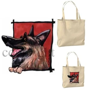 Bolso de Mano Belga Tervuren Perro Cara Feliz Dibujos Animados Artista Lona Mercado de Comestibles - Imagen 1 de 3