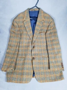 Chaqueta Blazer Pierre Laffitte Para Hombre 52 XL Beige Azul Cuadros Lana BOTTOLI - Imagen 1 de 13