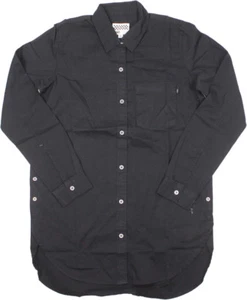 Vans THIRD KIND Womens Button Front Long Sleeve Shirt Size Small Black NEW - Picture 1 of 3