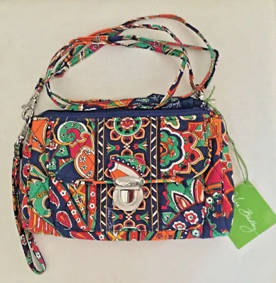 Vera Bradley ~ Push Lock Crossbody/Wristlet ~ "Venetian Paisley" ~ NWT - Image 1 of 4