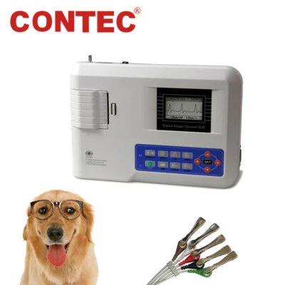 Digital 1-Channel Veterinary ECG machine Electrocardiograph Vet Cardiology USA - Image 1 of 4