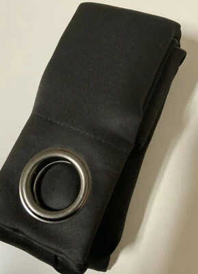 🧷 Eclipse Solid Black Grommet Blackout Window Curtain 👉1 Panel 37" X 84" 🆕 - Image 1 of 2