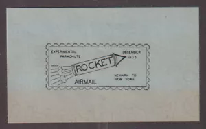 Etiqueta de cohete E2495: 1935 de Newark a Nueva York, tonificada - Imagen 1 de 1
