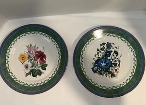 Juego de 2 platos de gres botánico Smithsonian aprox 11" de Jane Webb London - Imagen 1 de 7