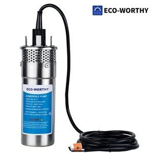Bomba de pozo profundo sumergible de 12 V CC 3,2 GPM 230 pies para riego acero inoxidable - Imagen 1 de 8