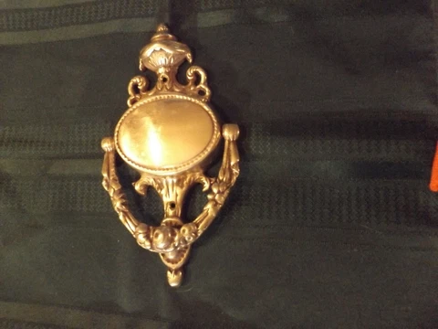 Art Nouveau French Brass Door Knocker 8.75: X 4.75" 1 lb  ( 1950s ?) Cover