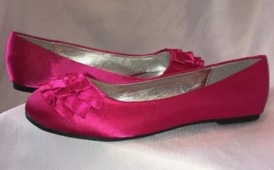 Nuevo NIÑAS ROSA OSCURO Satinado PLANO por COCONUTS Formal ~ Cóctel Tallas 2M ~ 3M Envío Gratis Foto 1 de 4