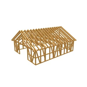 Fachwerkhalle - Esslingen, Satteldach KVH 900 x 1100 cm, Holzhalle als Bausatz - Bild 1 von 17