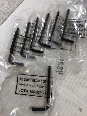 Lot of 7 - M5 / 5mm Metric Hex Tool / Allen Key - Short Arm Wrench (4881) - Image 1 of 3