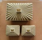 3-PIECE SYROCO GOLD JEWELRY AND TRINCKET BOXES