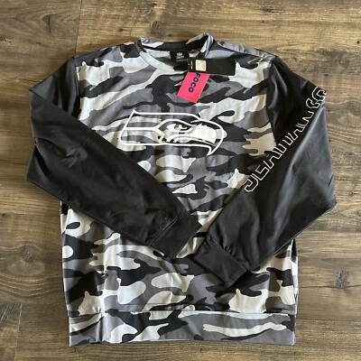 Camisa artística FOCO Seattle Seahawks para hombre L/S Team negra/blanca/camuflaje mediana nueva con etiquetas Foto 1 de 4