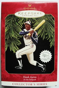 HANK AARON ~ HALLMARK CHRISTAMS TREE ORNAMENT Collector's Series - 1997 NEW - Picture 1 of 2