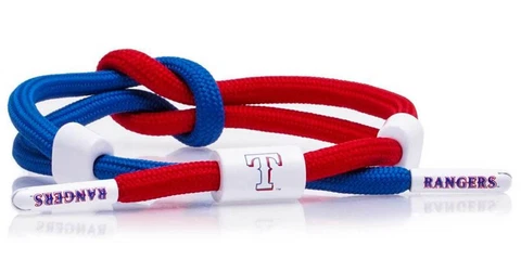 Rastaclat Baseball Texas Rangers Outfield Knotted Bracelet - Red/White/Blue Cover