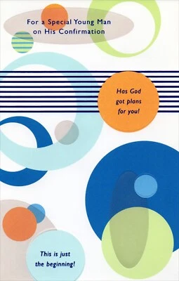 Special CONFIRMATION Card FOR YOUNG MAN, Matthew 19:26 by American Greetings + ✉ - Image 1 of 4